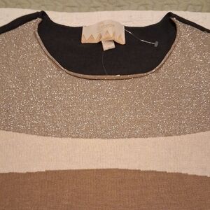 💫💫Sparkly Brown and Cream Women's Sweater
